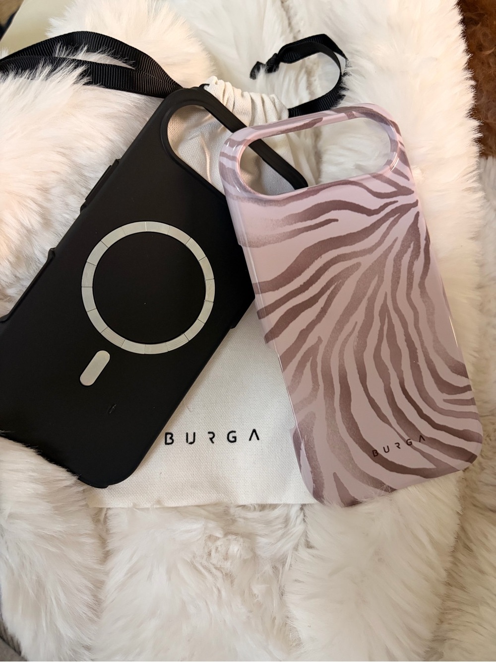BURGA NWT Pink Zebra iPhone Case